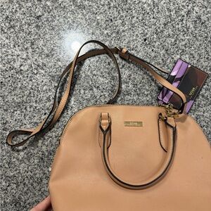 Trina Turk Tan Crossbody Bag with Textured Leather